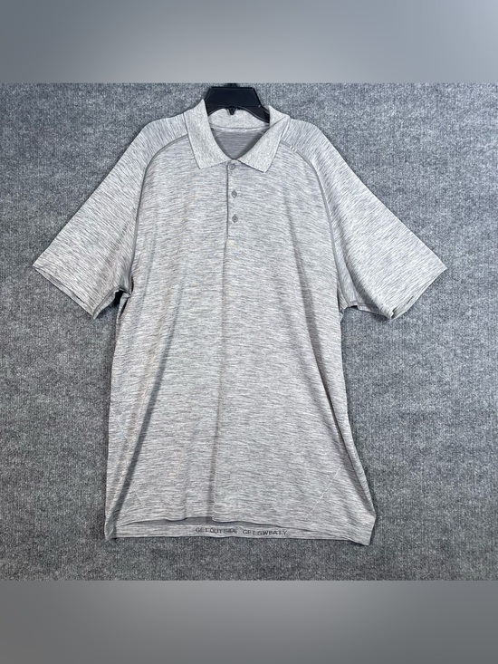 lululemon athletica Other - Lululemon Mens‎ XL Gray Heathered Polo Shirt Performance Wicking Athletic Golf
